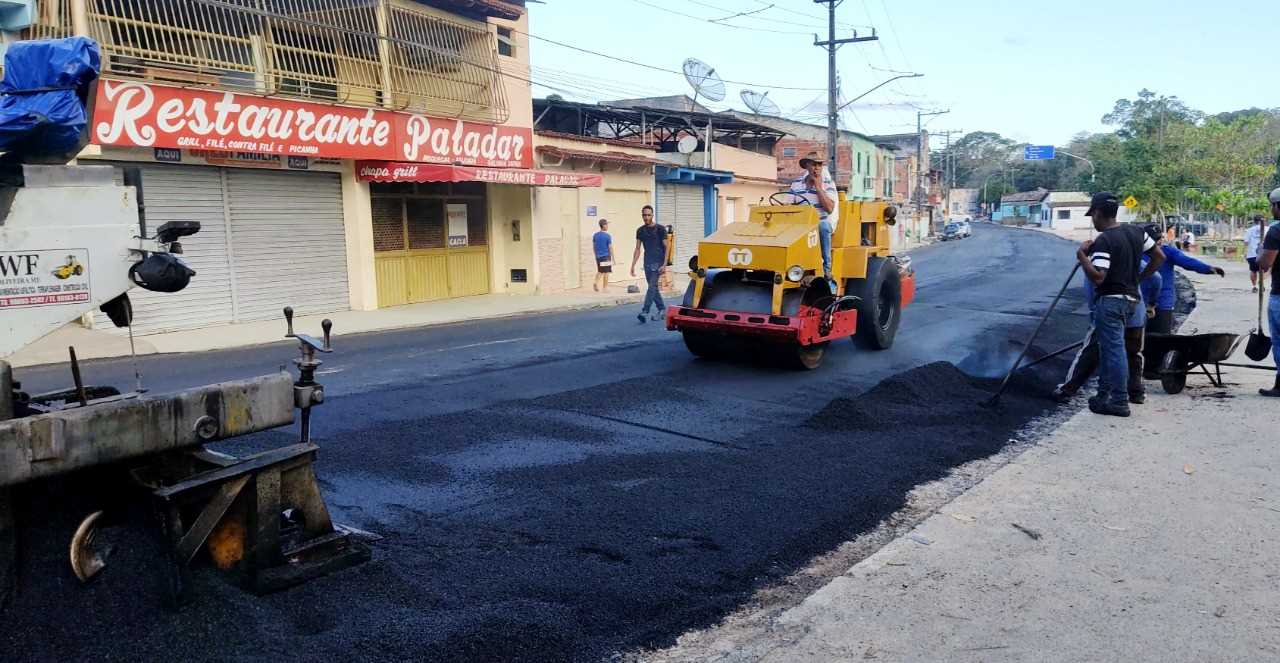 Camacã: As obras de asfalto da Rua Mário Batista estão em ritmo acelerado